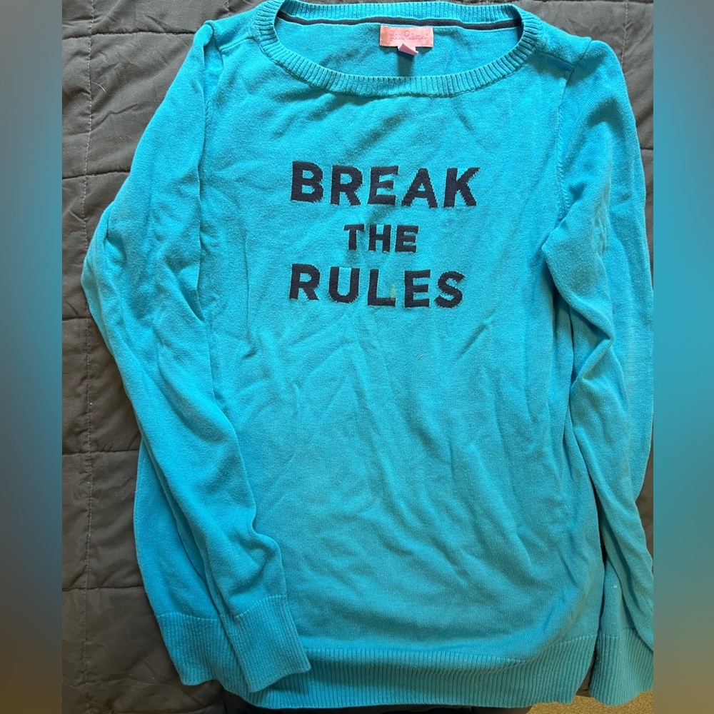 Lilly Pulitzer Break The Rules Sweater - RARE FIND